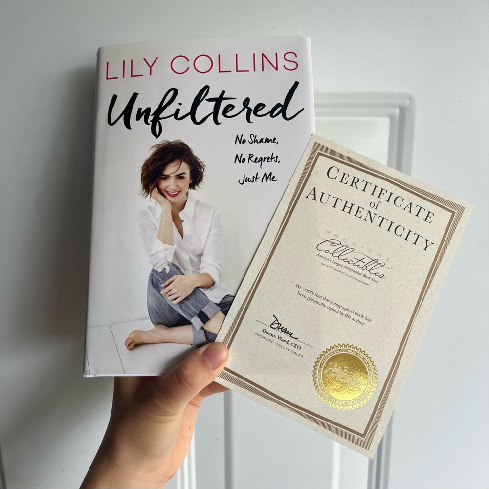 SIGNED Lily Collins Unfiltered Hardcover Book!